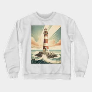 Ligthhouse Coastal Beacon Vintage Crewneck Sweatshirt